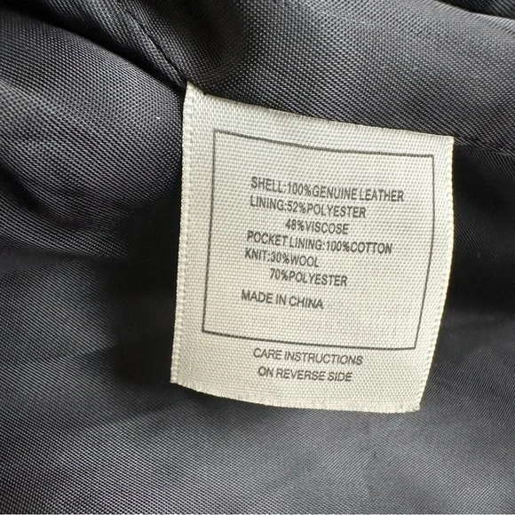 June Asymmetrical Leather Crop Jacket Black - Picture 5 of 9